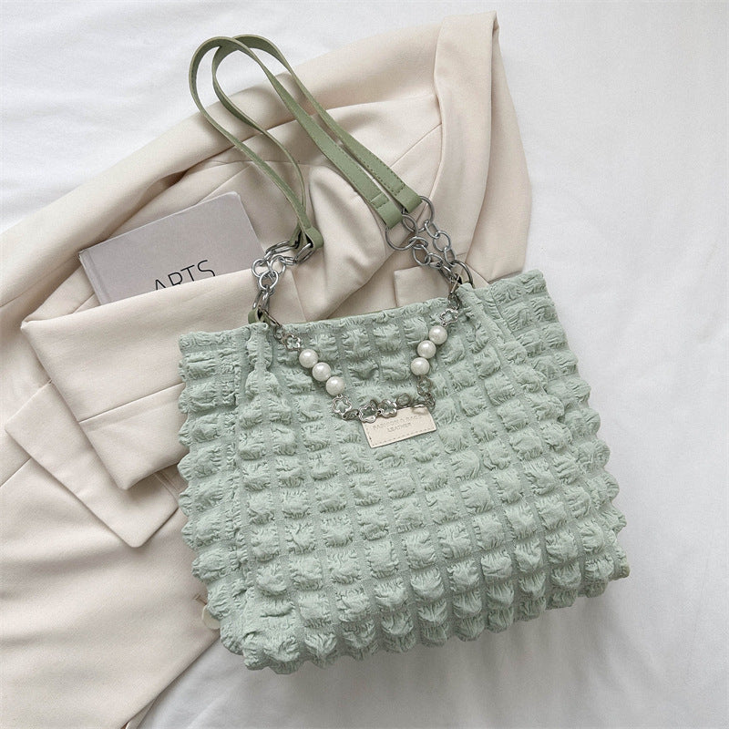 Wholesale Gentle, Fashionable, Simple, Pleated, and Stylish Commuting Shoulder Bags